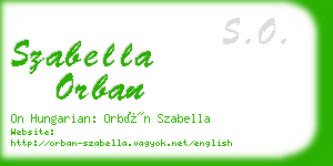 szabella orban business card